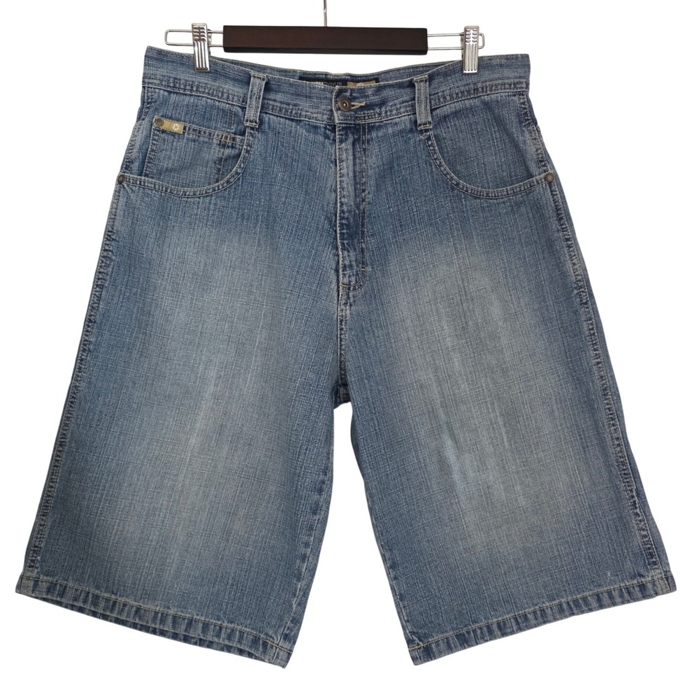 VTG Southpole Mens Baggy Skater Denim‎ Shorts Y2K Skater Blue Jeans Jorts 36